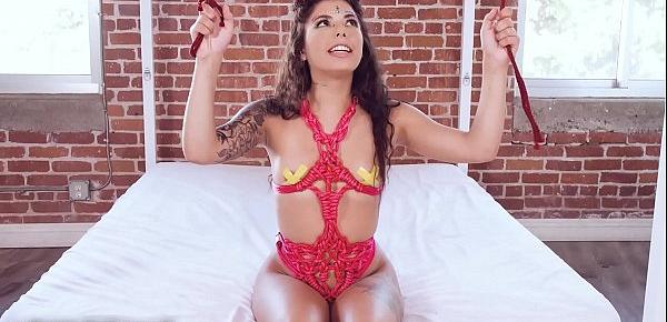  ADULT TIME Bubblegum Dungeon Gina Valentina- No Undies Bondage